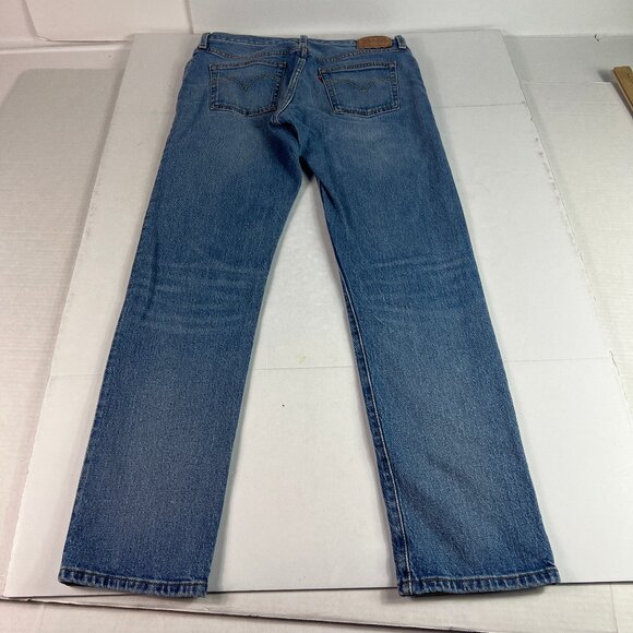 Levi's Jeans Women's 31x29* 501 Mid Rise Customized Tapered Blue Faded Denim - Picture 10 of 16